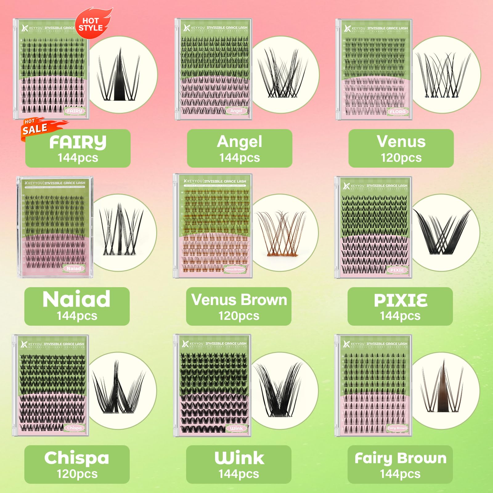 KEYYOU Venus Brown lash-kit waterproof glue for long-lasting hold