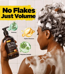 Scalp calming action with KGUSIS Root Activator rosemary and cypress leaf