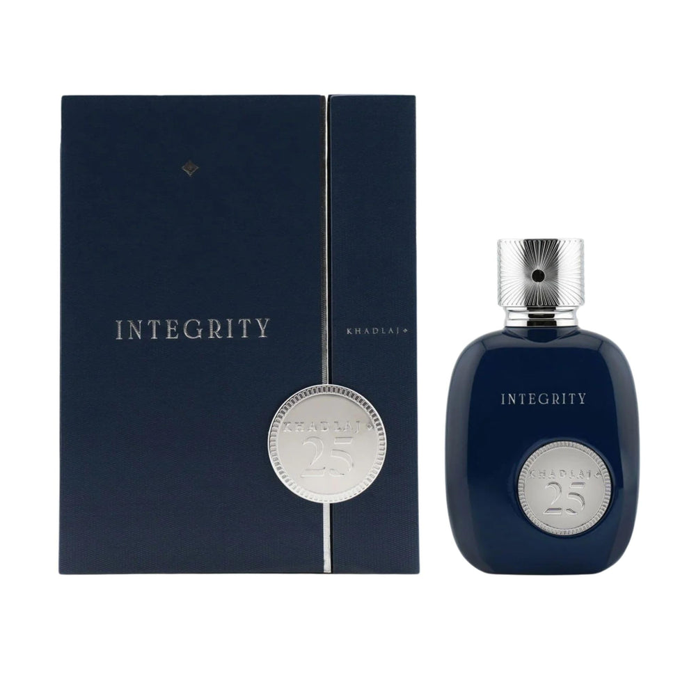 Khadlaj 25 Integrity EDP bottle shown for versatile everyday fragrance.