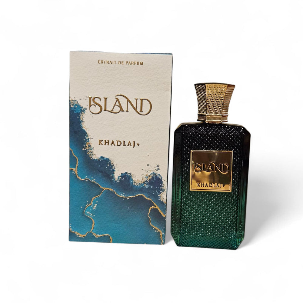 KHADLAJ Island diamond-pattern bottle with gold accents signals premium gifting
