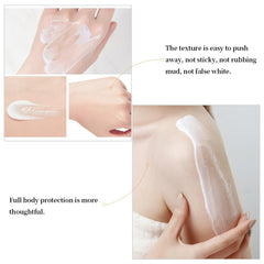 KHOOOH Papaya Whitening Body Lotion swatch on arm for texture and absorption.