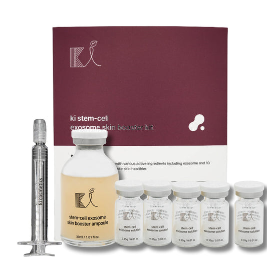 Ki Cosmetics Stem-Cell Exosome Booster Kit packaging shown for daily routine