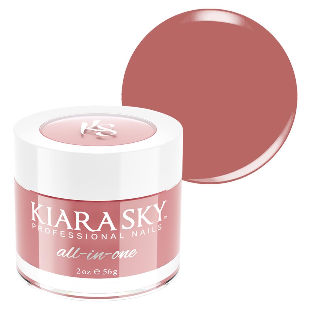 Kiara Sky All-In-One powder swatch in Next Level Mauve, dusty-rose shade.