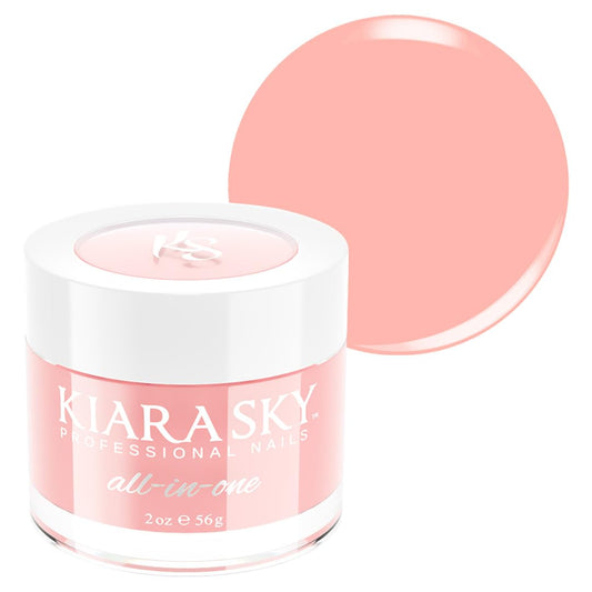 Kiara Sky All-In-One Powder Pretty Please jar closeup showing creamy texture for smooth application