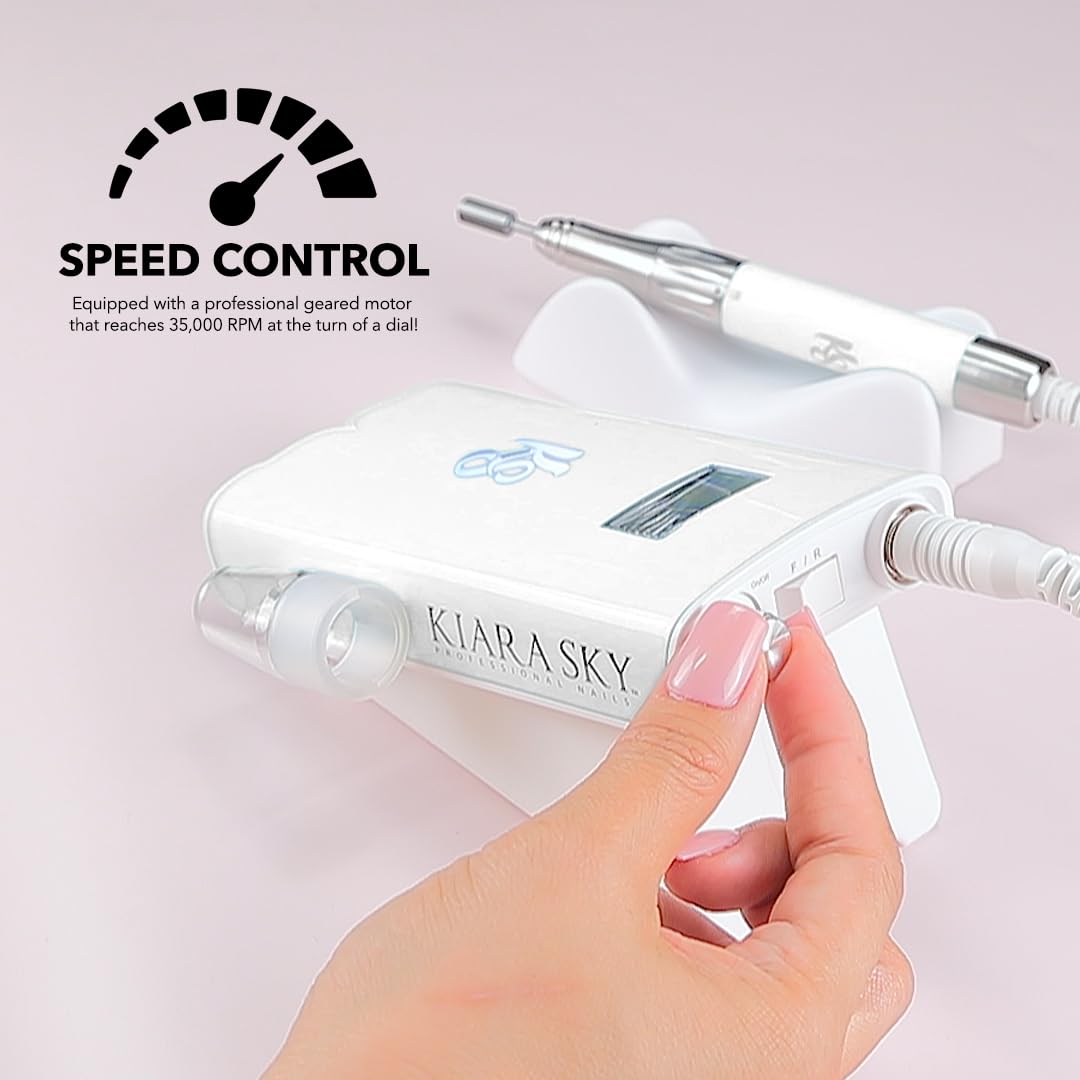 Kiara Sky Beyond Pro drill battery indicator showing long runtime.