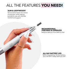 Kiara Sky Beyond Pro drill on a clean workstation for precise filing.