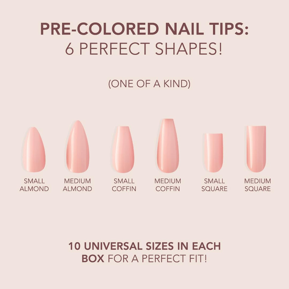 Kiara Sky Coffin Medium Cover Gelly Tips long-lasting natural-looking coverage