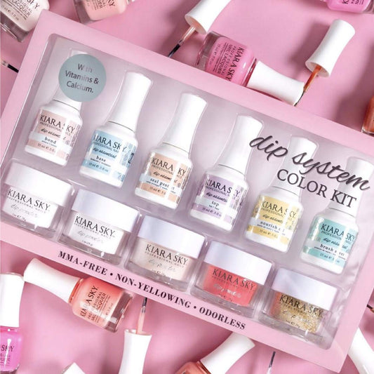 Kiara Sky color dip powders color selection highlights versatile shades for natural-looking nails.