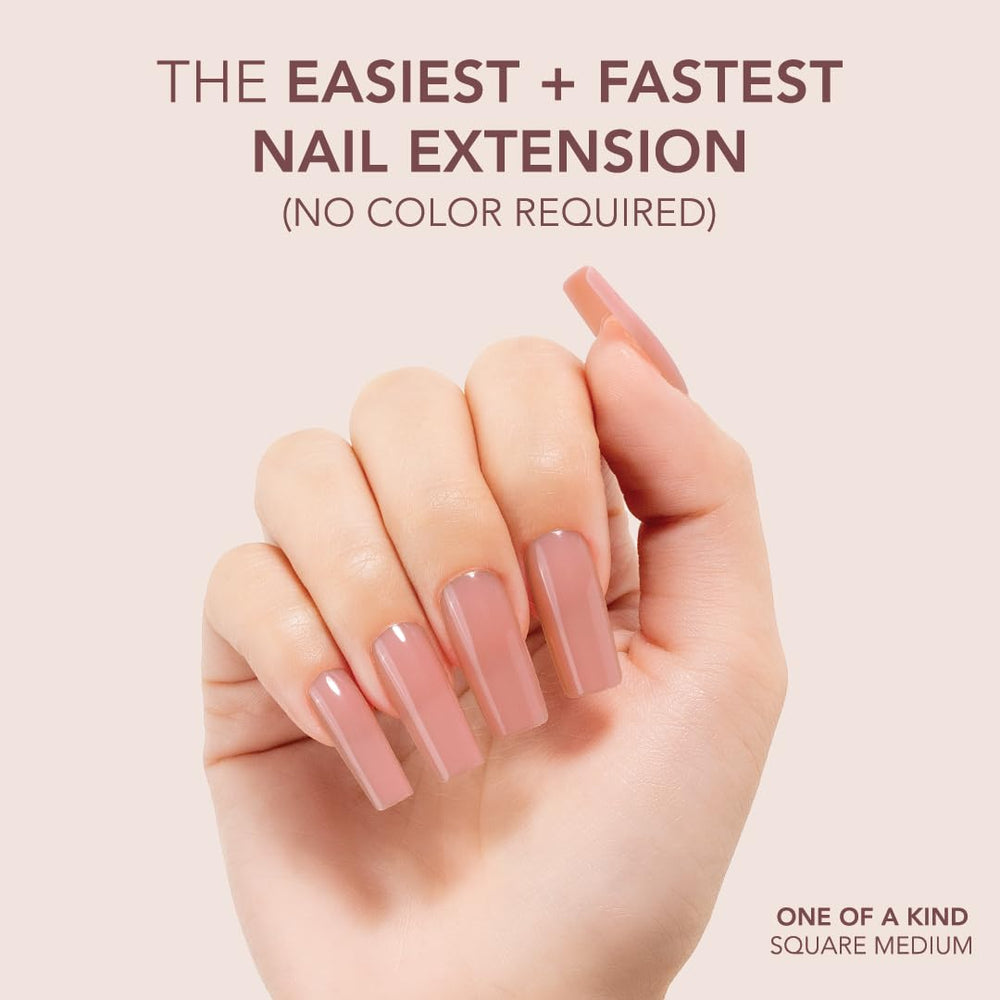 Kiara Sky Cover Gelly Tips blending with the nail bed for a seamless extension