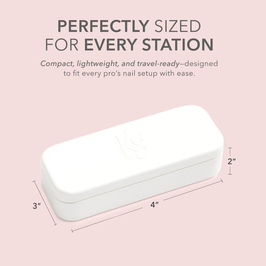 Kiara Sky Dip Powder Case open lid reveals compartments for easy access.