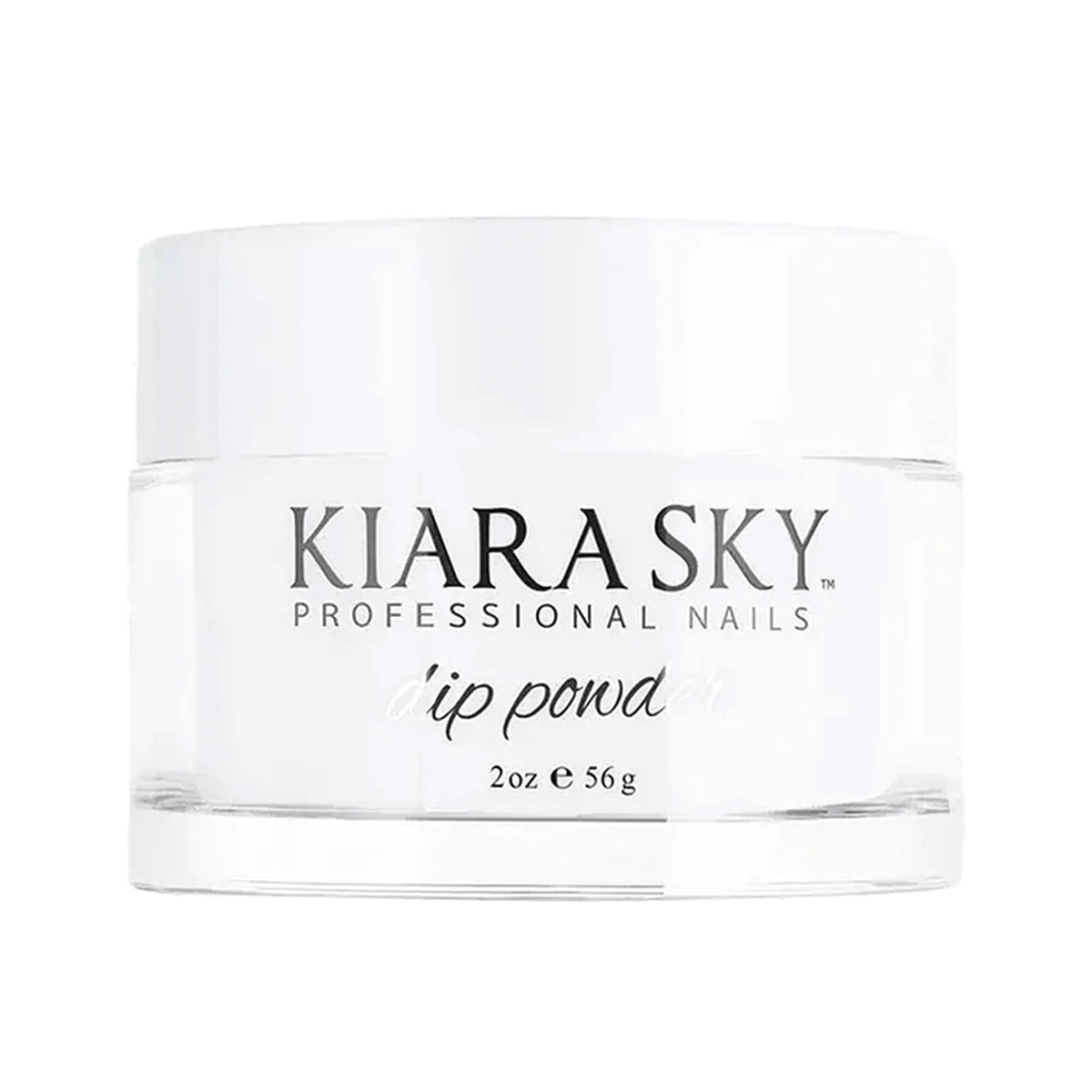 Kiara Sky clear dip powder close-up for encapsulation and color protection on nails.