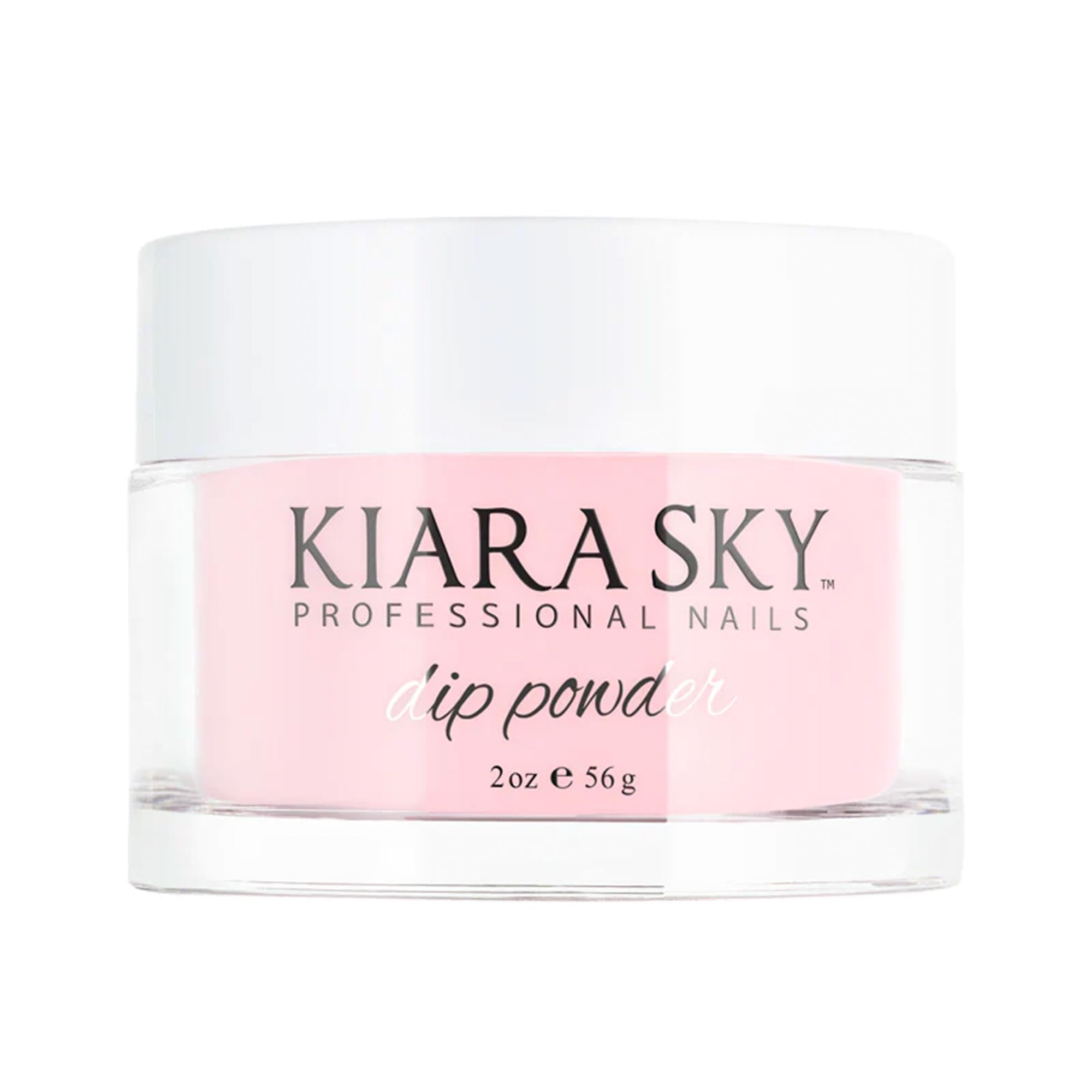 Kiara Sky dip powder jar in medium pink for French nails.