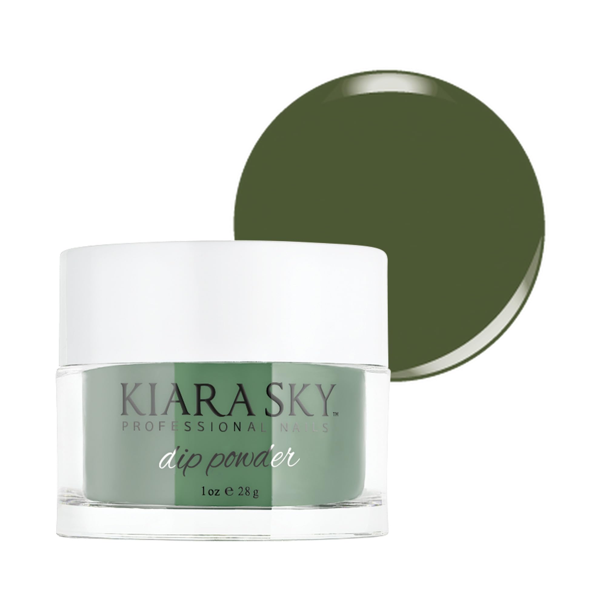 Kiara Sky Green Tones Hush Hush bottle offers a smooth, natural finish.