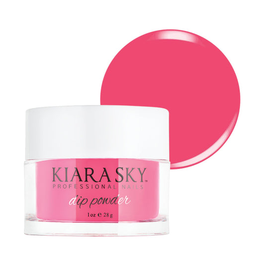 Kiara Sky Heartfelt pink dip powder 1oz jar for durable salon-ready nails.