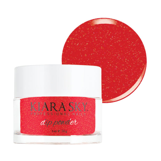 Kiara Sky I’m Not Red-E Yet bottle showing bold color for dramatic nails
