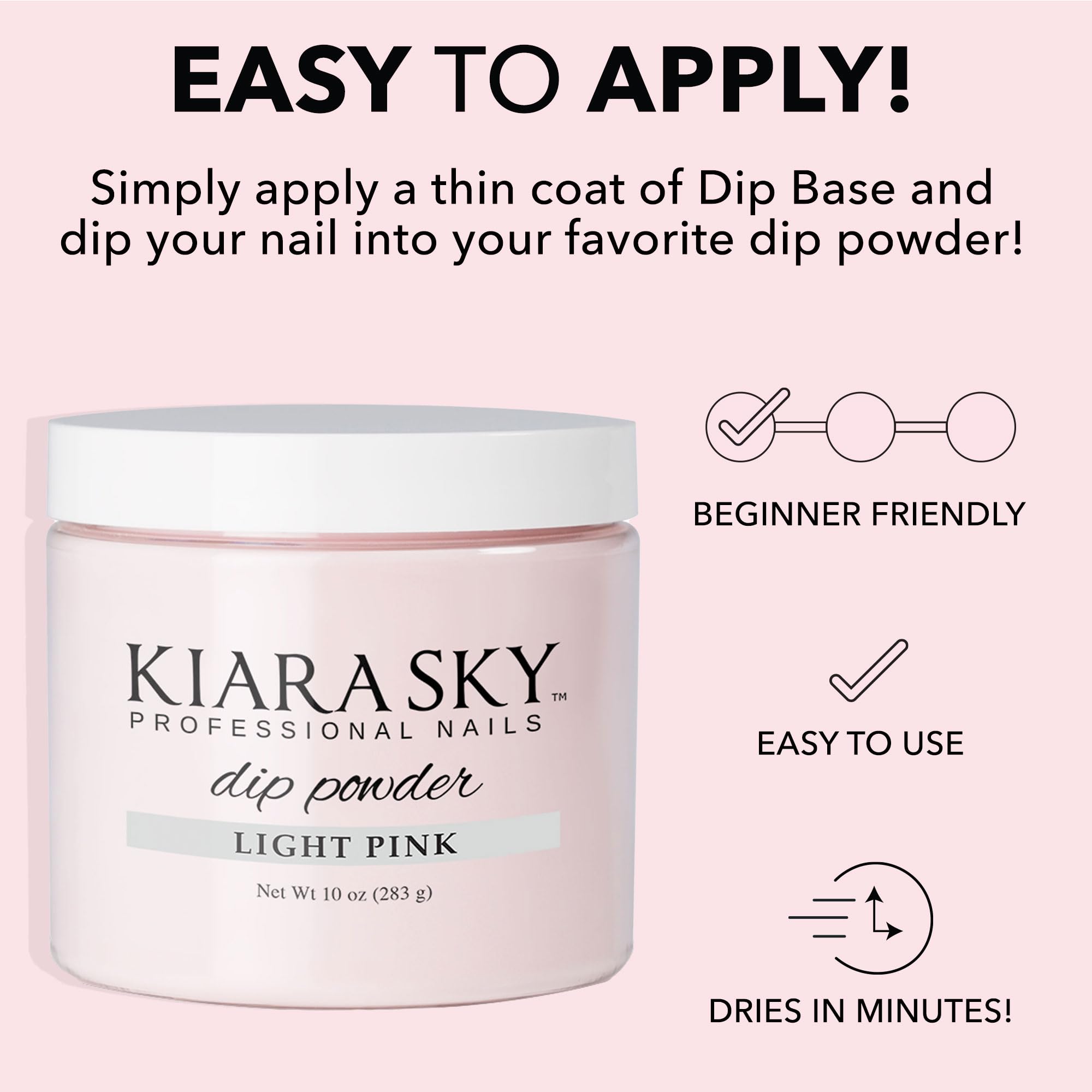 Kiara Sky dip powder large container pour demonstrates convenient refilling without waste