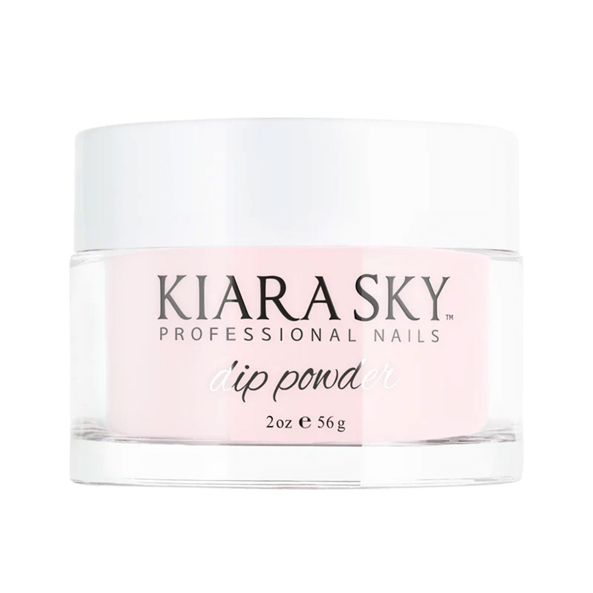 Kiara Sky Dip Powder Light Pink bottle close-up for soft French tips.