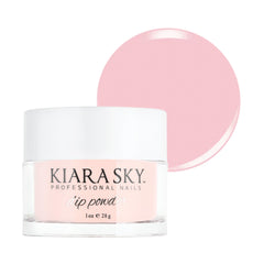 Kiara Sky Dip Powder Pink Tones swatch shows a soft blush shade for natural nails.