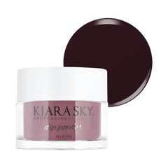 Kiara Sky Dip Powder Purple Tones 1oz Midwest swatch shows rich purple hue for long-lasting nails.