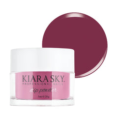Kiara Sky Victorian Iris dip powder jar showcases vibrant purple tone for nails.