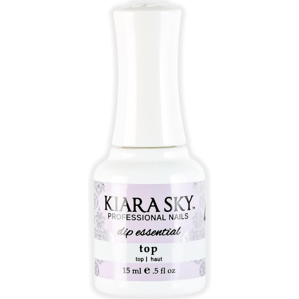 KIARA SKY Dip Top Coat bottle showing glassy shine for dip nails