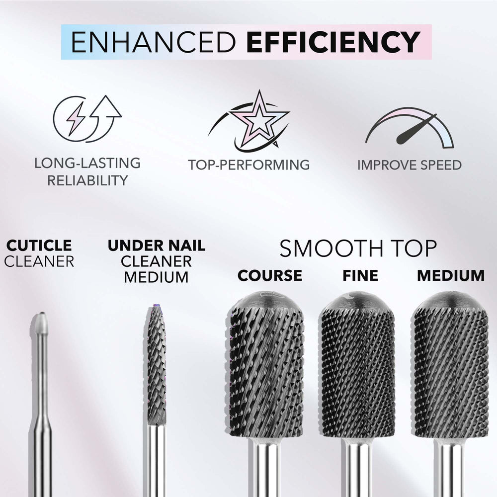 Typhoon Coarse Bit in black used for removing excess product.