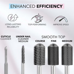Typhoon Coarse Bit in black used for removing excess product.