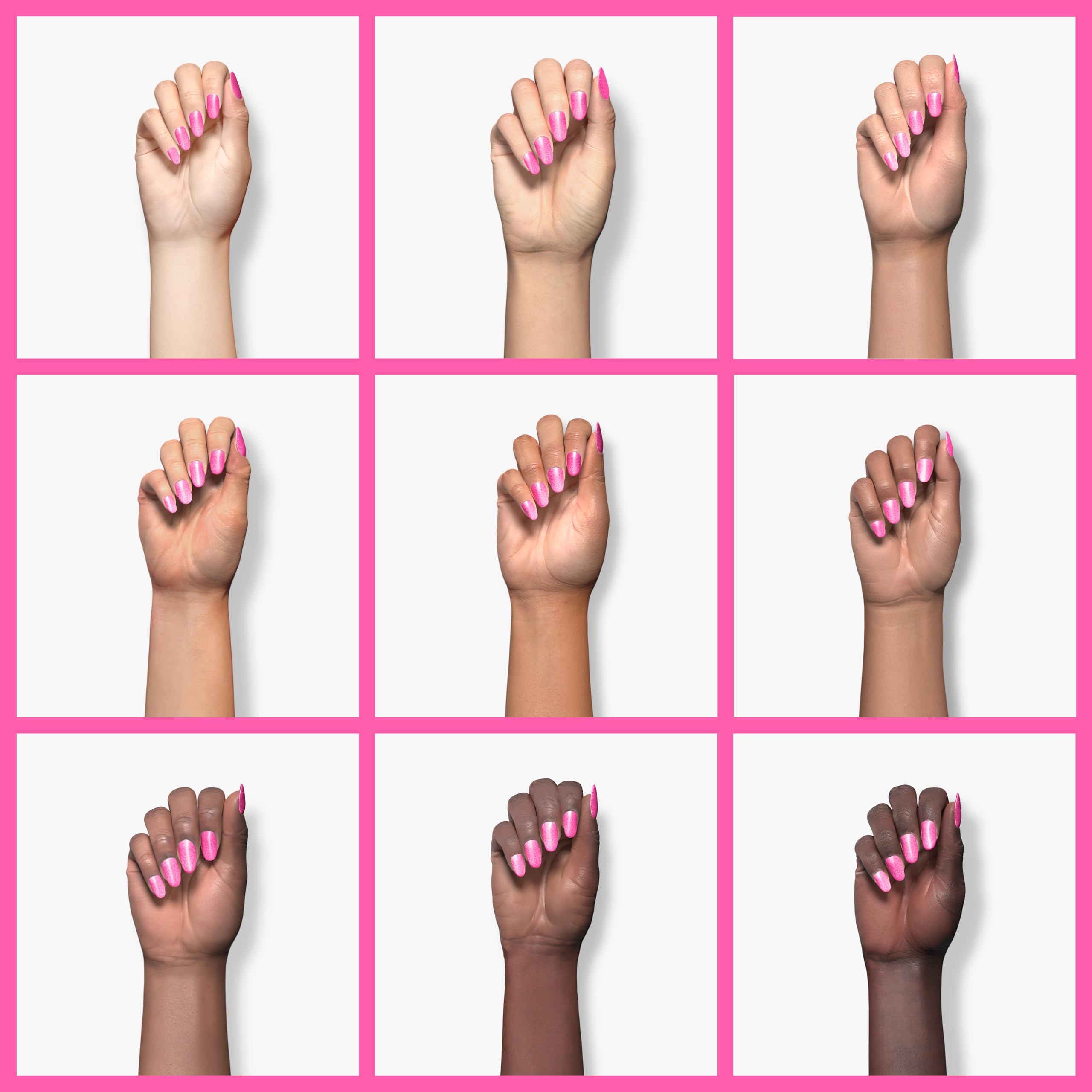 Kiara Sky Fireball dip powder brush stroke on a natural nail.