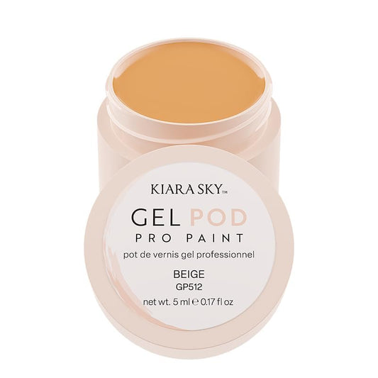 KIARA SKY Gel Paint Pod beige base layer for crisp nail art.