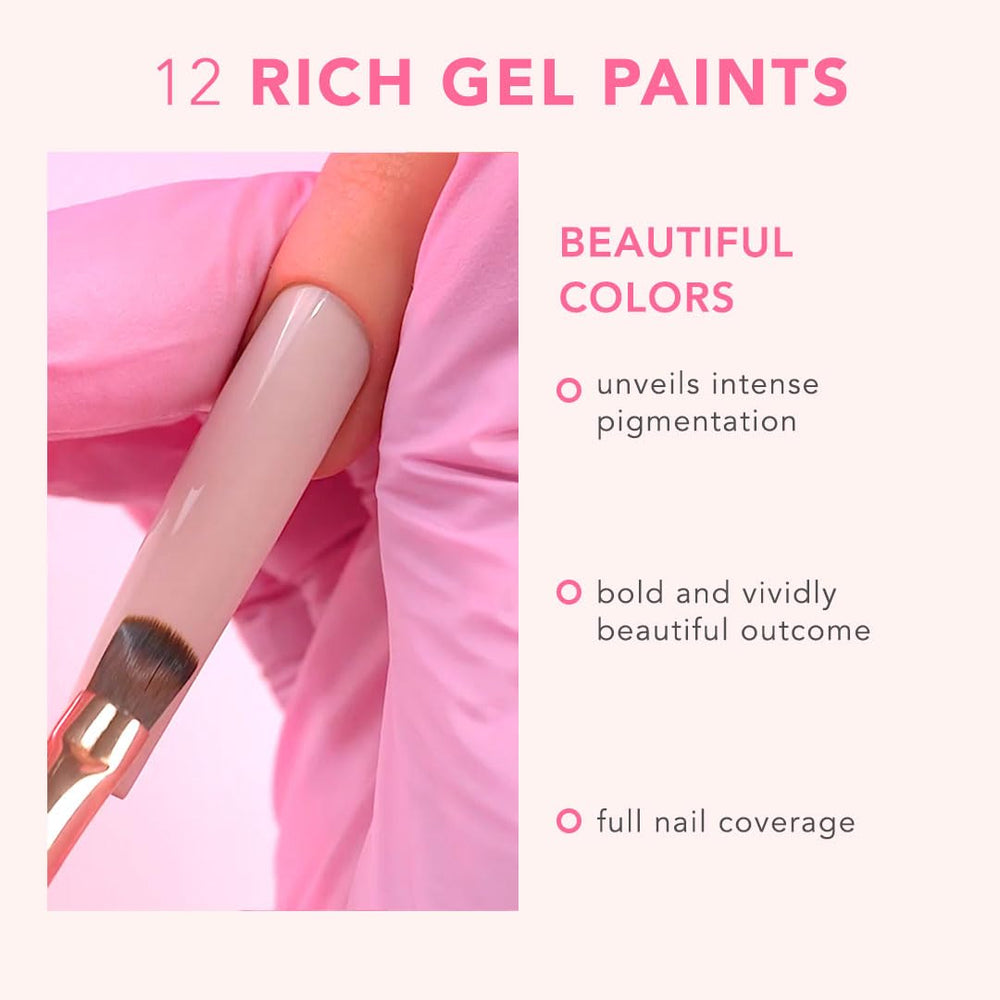 KIARA SKY Beige Gel Paint Pod thick viscosity enables controlled brushwork.