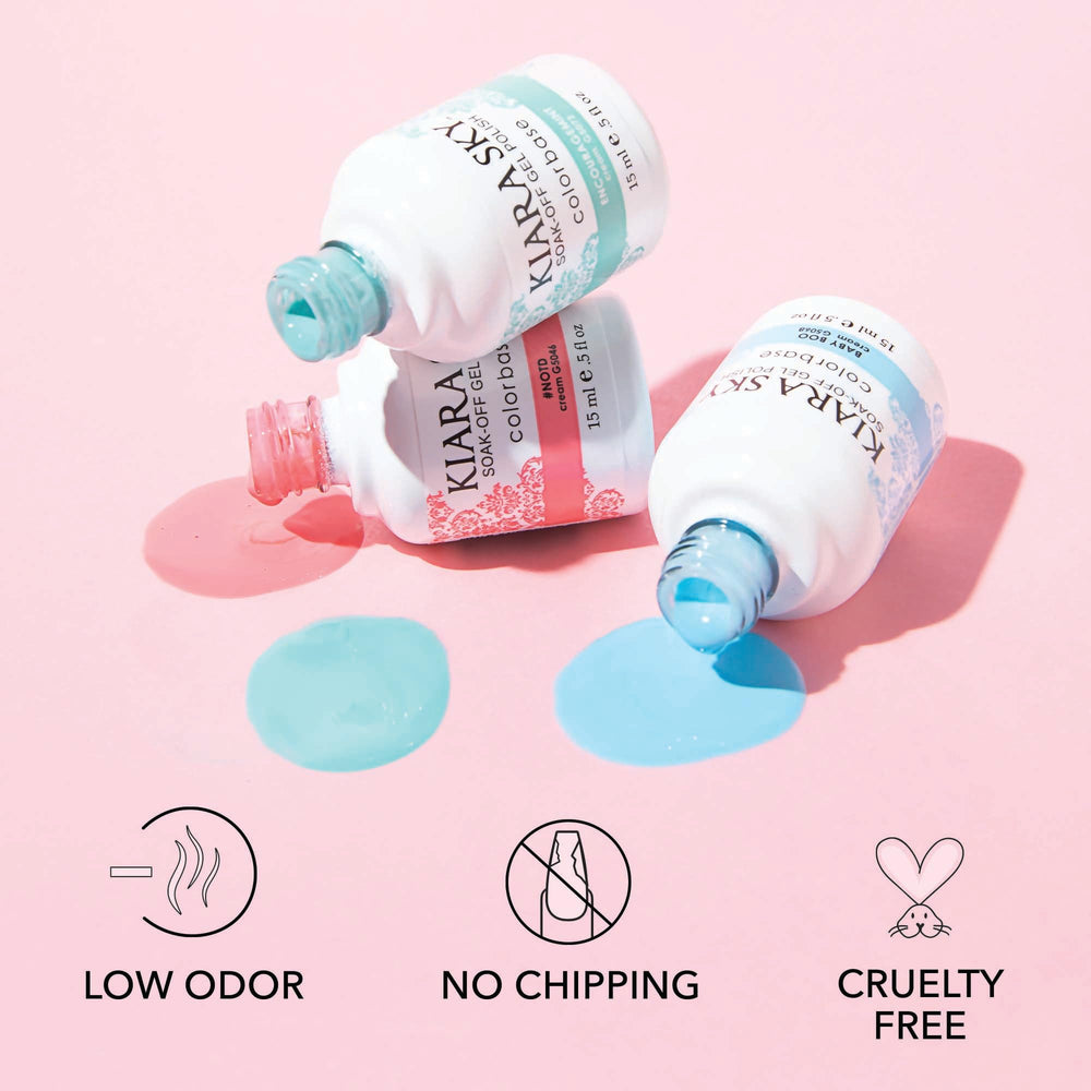 Kiara Sky gel polish brush stroke shows smooth application.