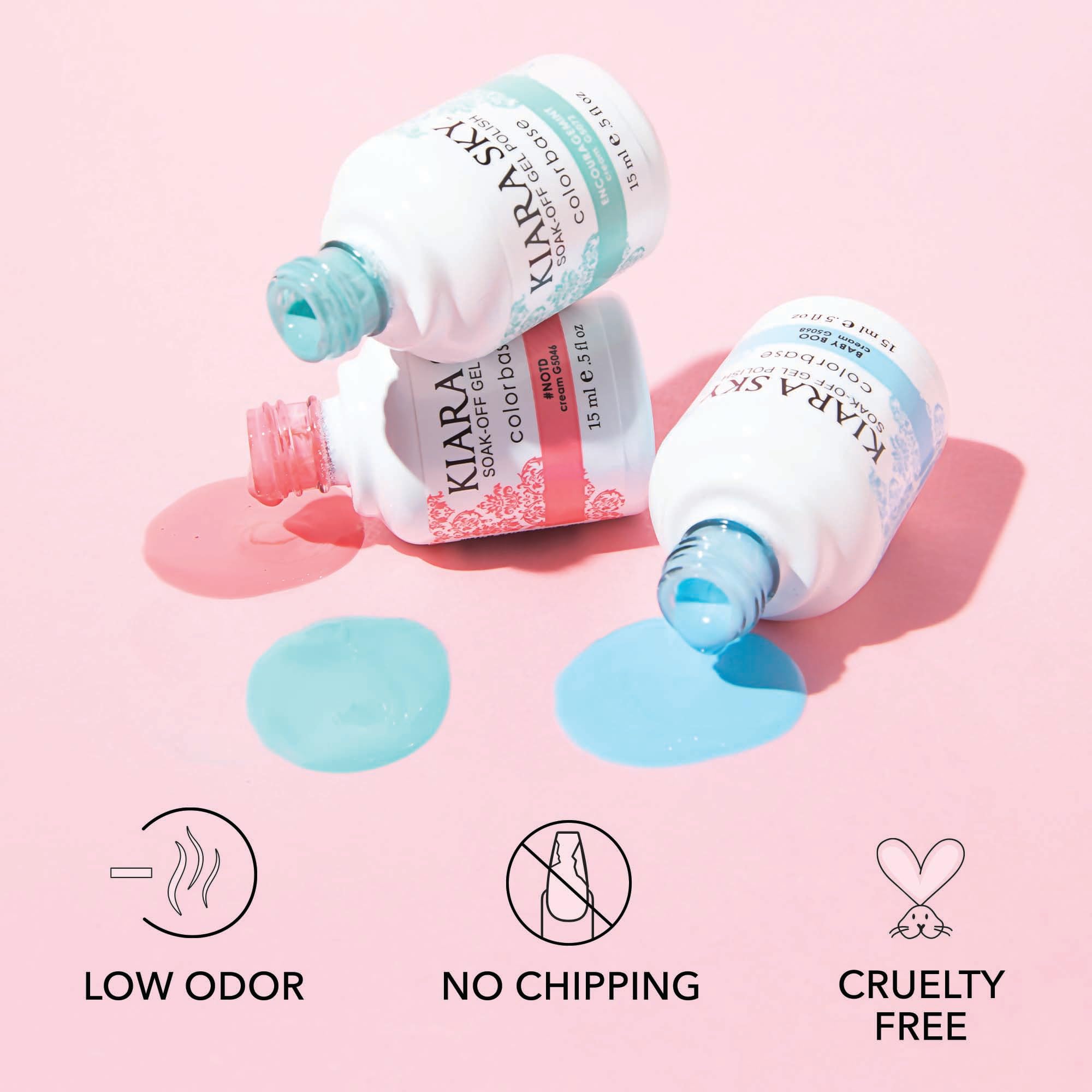Kiara Sky Chi You Later brush applying creamy beige for smooth, quick application.