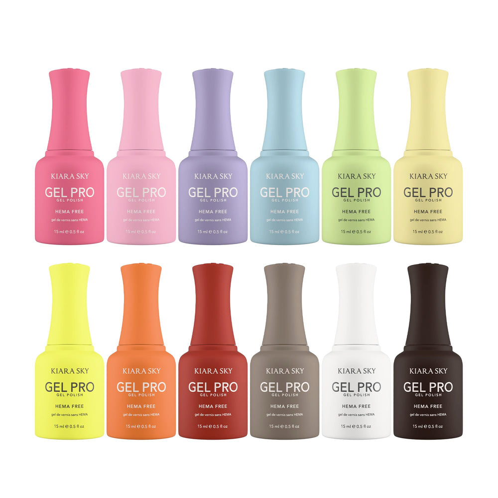 KIARA SKY Gel Pro HEMA-FREE Spectrum palette: soft pastels ideal for bridal nails