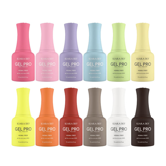 KIARA SKY Gel Pro HEMA-FREE Spectrum palette: soft pastels ideal for bridal nails