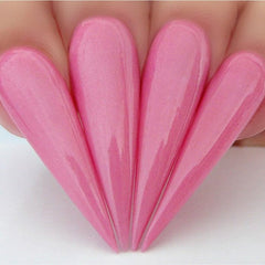 Kiara Sky Glow Retro Pink dip powder swirl shows creamy consistency for even coverage.