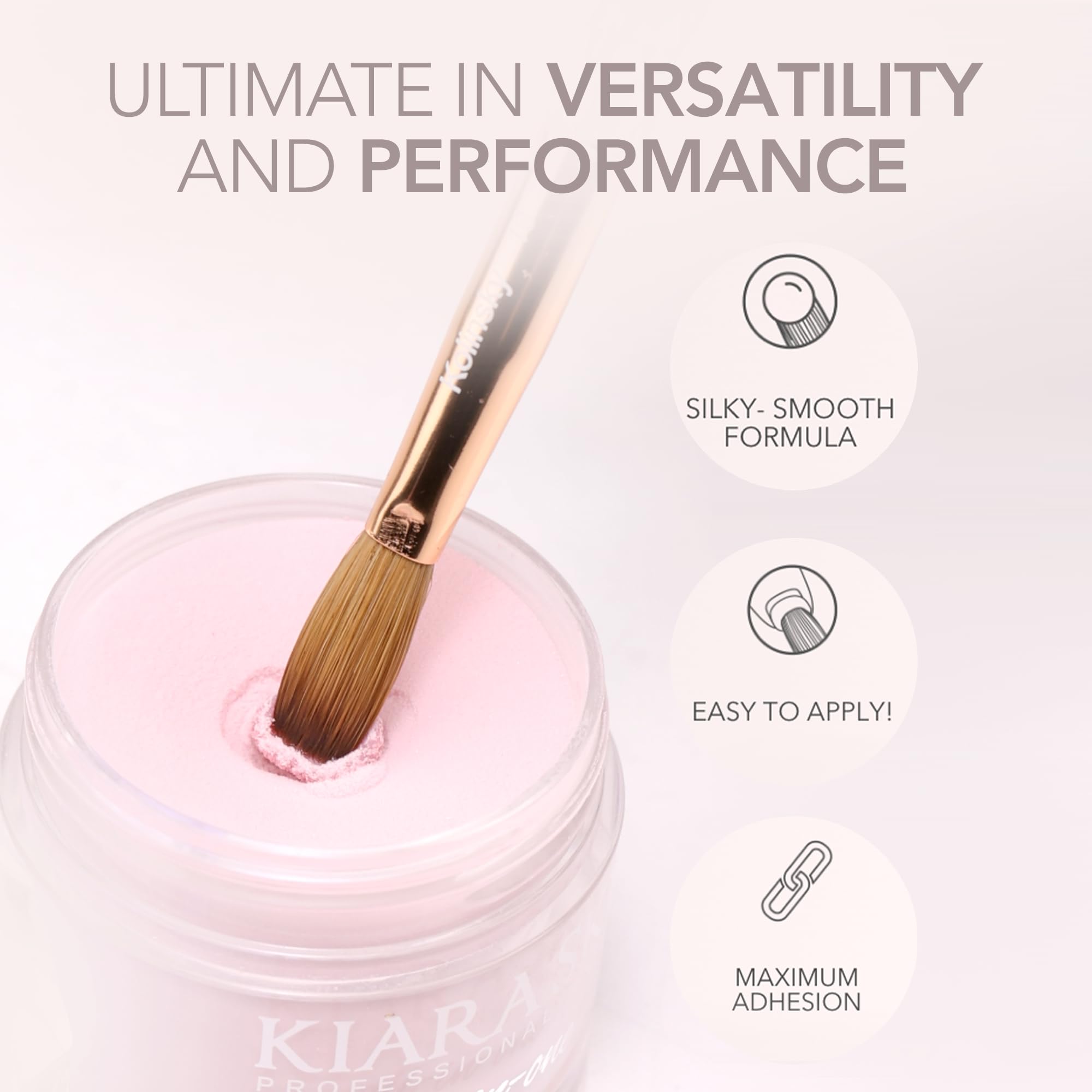 Kiara Sky Ivy League powder on 3D nail art for versatile design options.