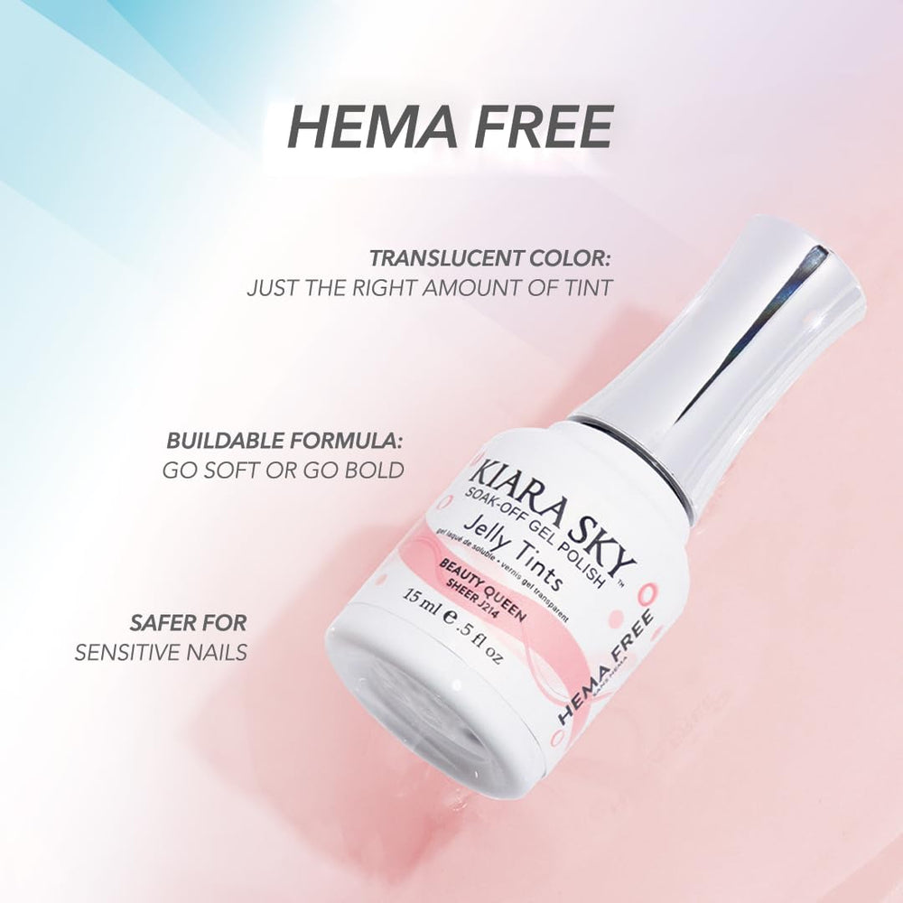 Kiara Sky Jelly Tints HEMA-Free formula designed for safer options on sensitive clients.