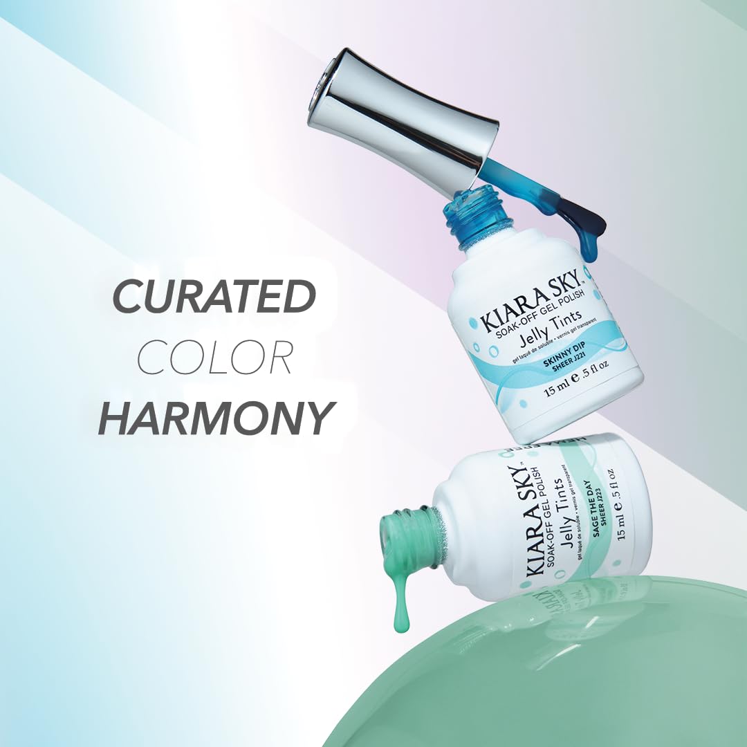 KIARA SKY Jelly Tints long-lasting wear swatch demonstrates chip-resistant durability.