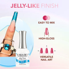 Kiara Sky Jelly Tints application demonstrates fast, even one coat finish