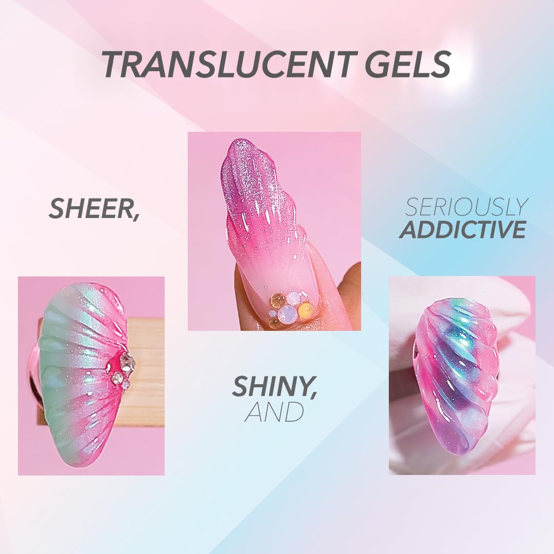 Kiara Sky Jelly Tints self leveling formula creates a smooth surface