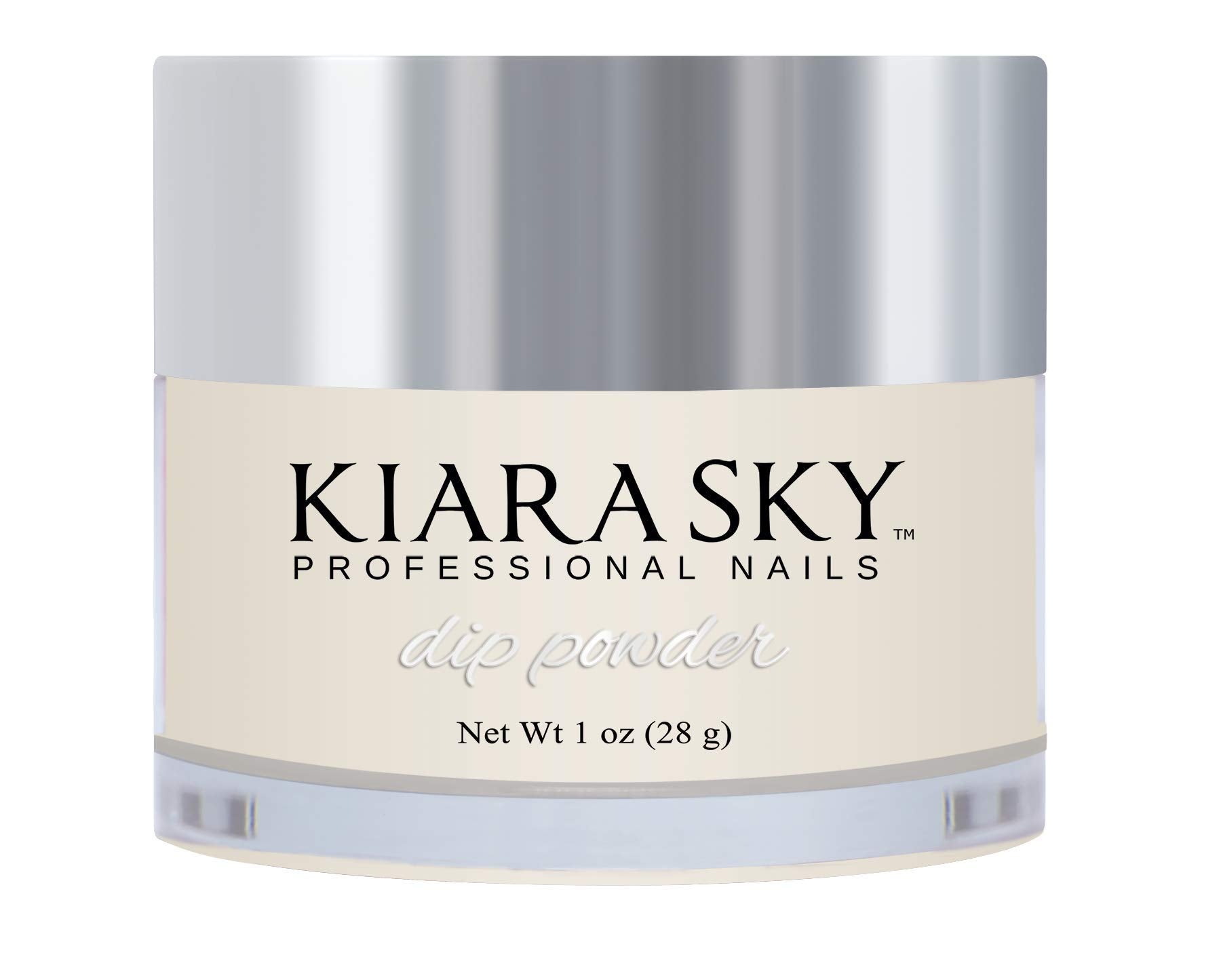 Kiara Sky Love Struck dip powder bottle close-up showing long-lasting finish.