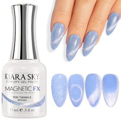 Kiara Sky MagneticFX Peri Twinkle bottle front with magnetic shimmer for striking cat eye effect