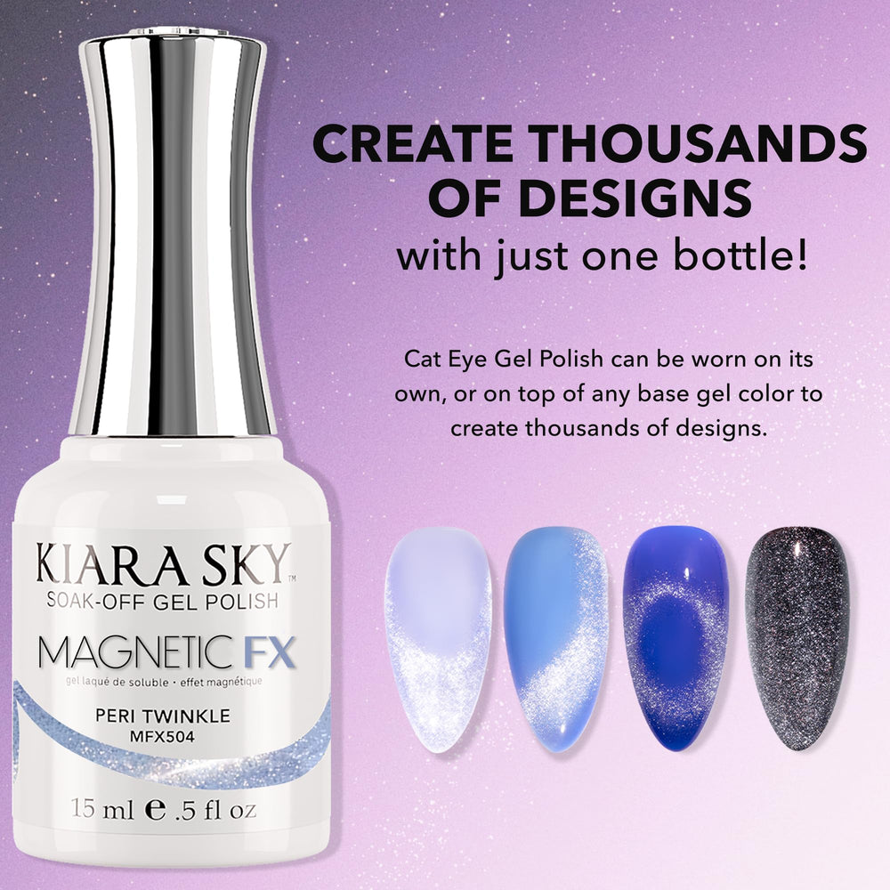 Kiara Sky MagneticFX magnet demonstration showing adjustable cat eye patterns