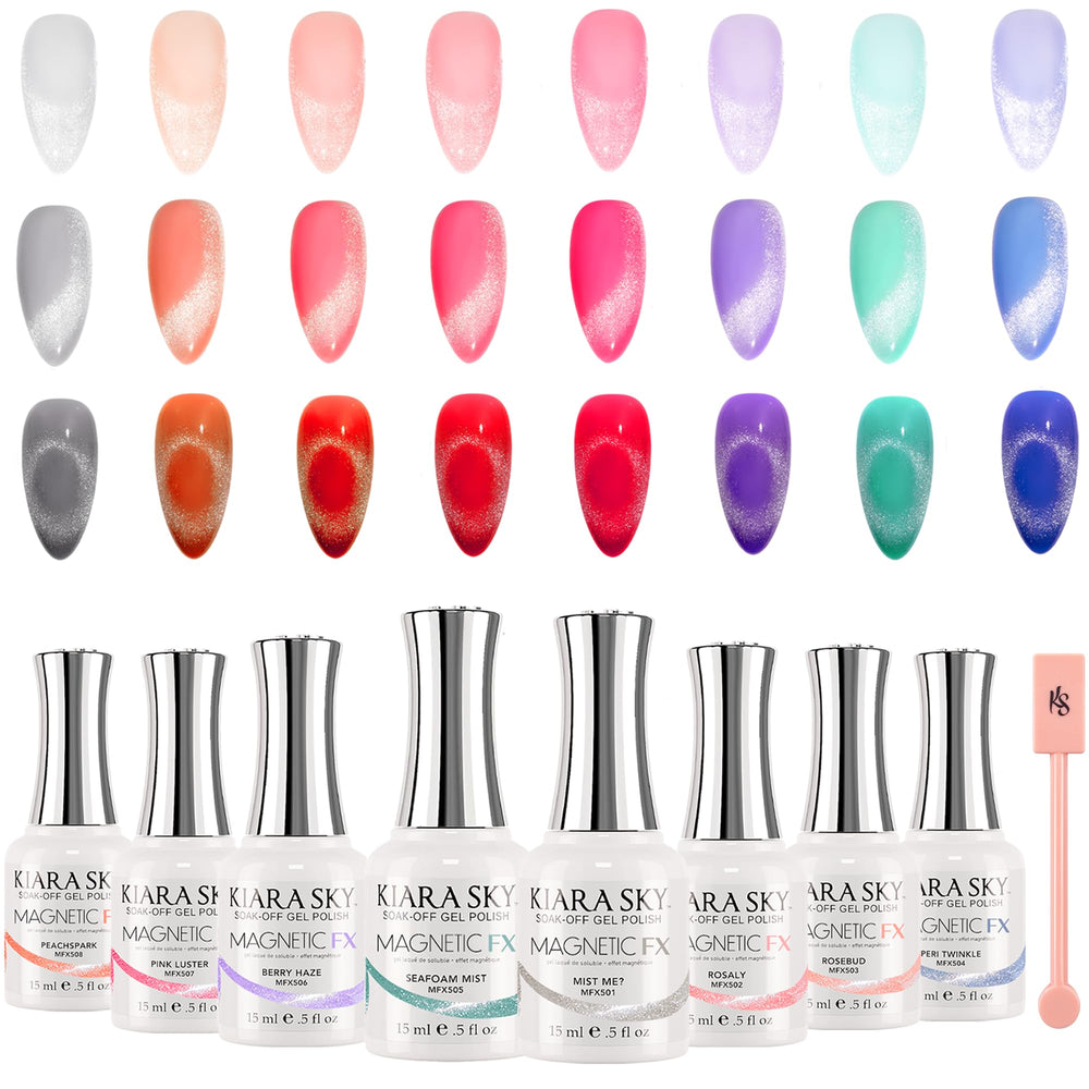 Kiara Sky MagneticFX Pink Luster ideal for eye-catching nail art and social occasions