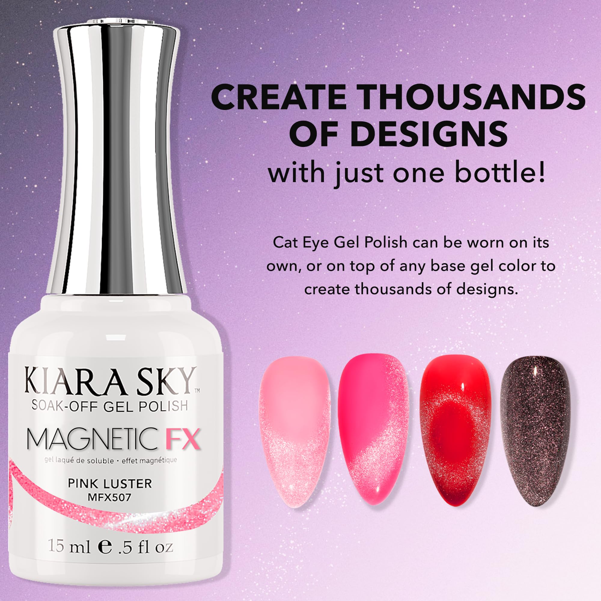 Kiara Sky MagneticFX up-close magnetic shimmers enable dramatic cat-eye effects