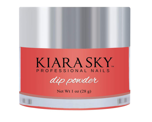 Kiara Sky Melon-Cholicq dip powder bottle with rich color for easy, long-lasting nails
