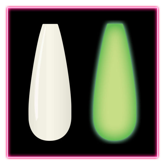 Kiara Sky Money Moves dip powder swatch in neon green highlighting vibrant color and quick coverage