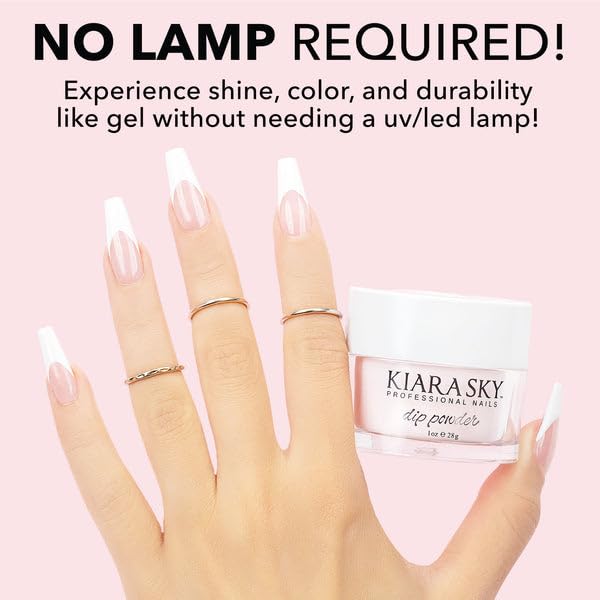 Kiara Sky No lamp needed, convenient at-home manicure setup.