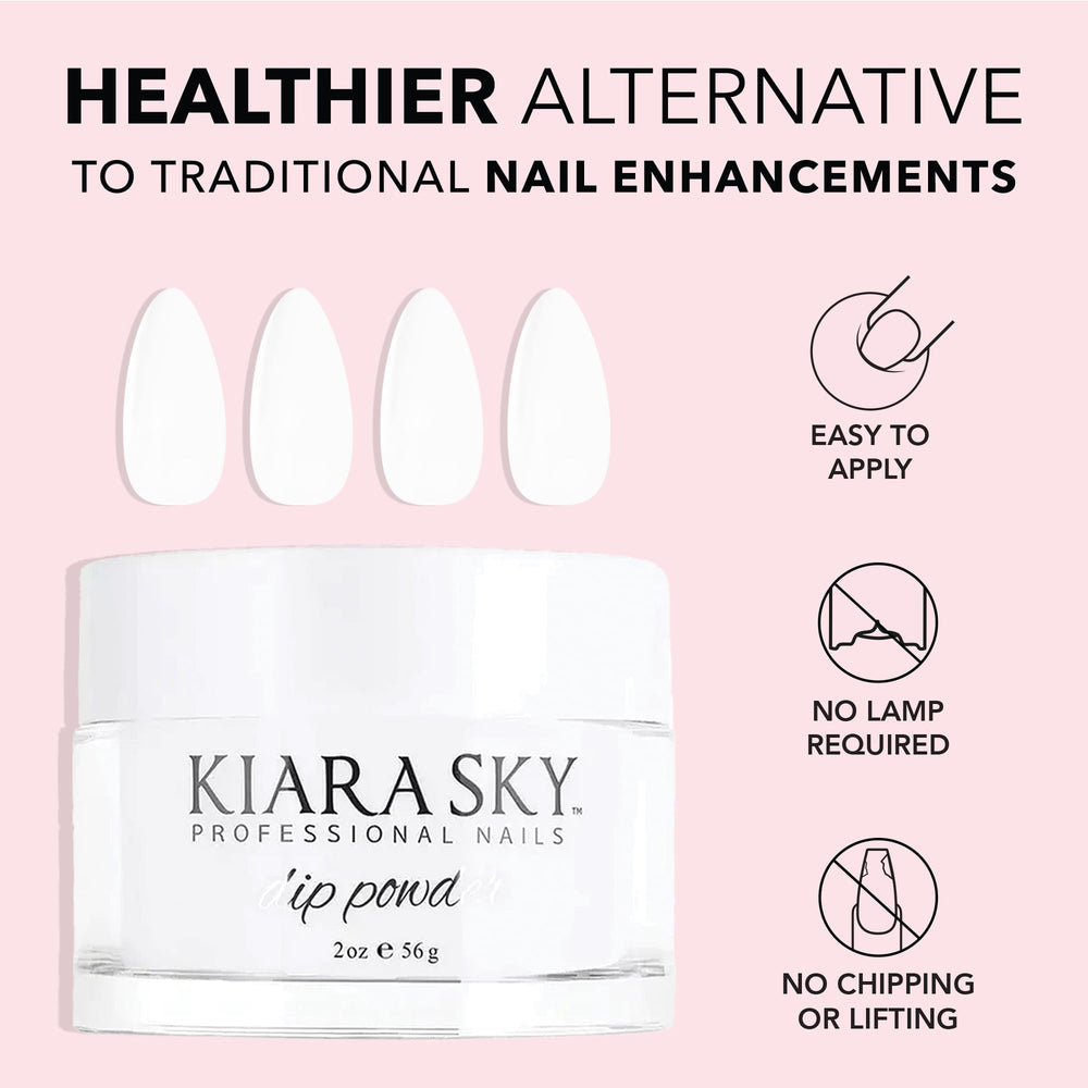Kiara Sky pro beauty nail collection with dip powders and color options.