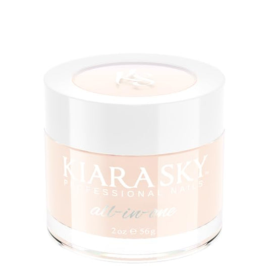 Kiara Sky Pure Bliss cover powder bottle showing a silky self-leveling formula for flawless nails.